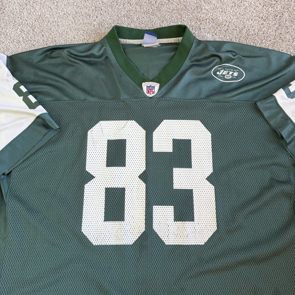 Y2K New York Jets Jersey Mens 2XL Green NFL Equipment Football Reebok Moss 83